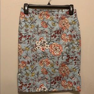 Floral pencil skirt